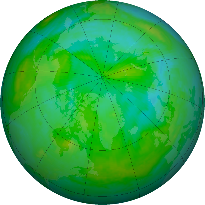 Arctic ozone map for 26 July 2000
